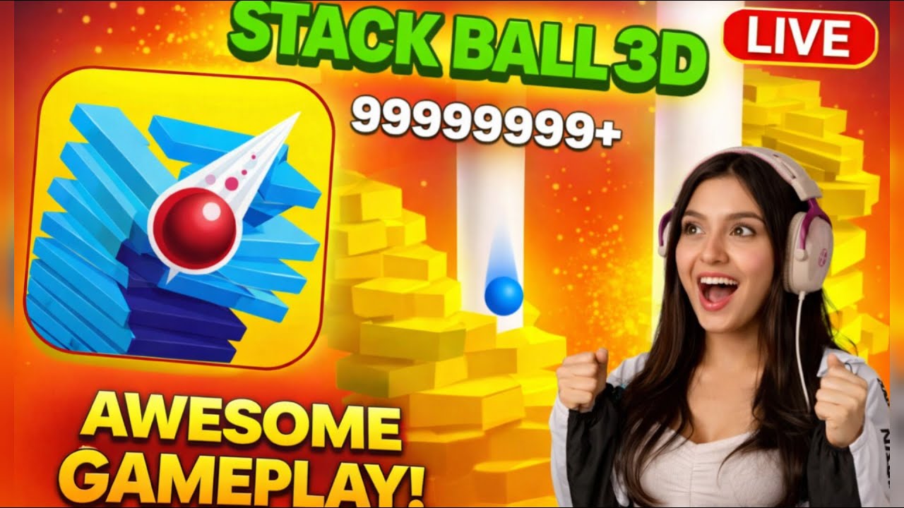 🔥 STACK BALL 3D LIVE 😍  | Ultimate Smash Fun! 