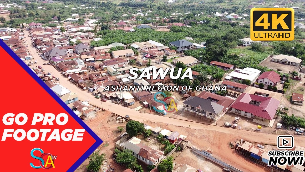 DRONE FOOTAGE - SAWUA, ASHANTI REGION (4K)