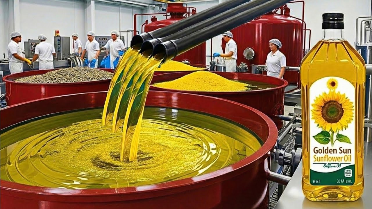 Dentro de la fábrica de aceite de girasol: de las semillas al aceite (proceso completo)