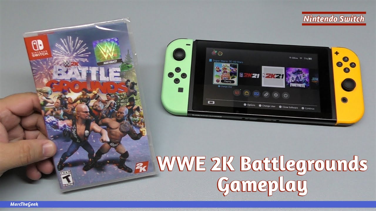 WWE 2K Battlegrounds Switch Gameplay (Unboxing)