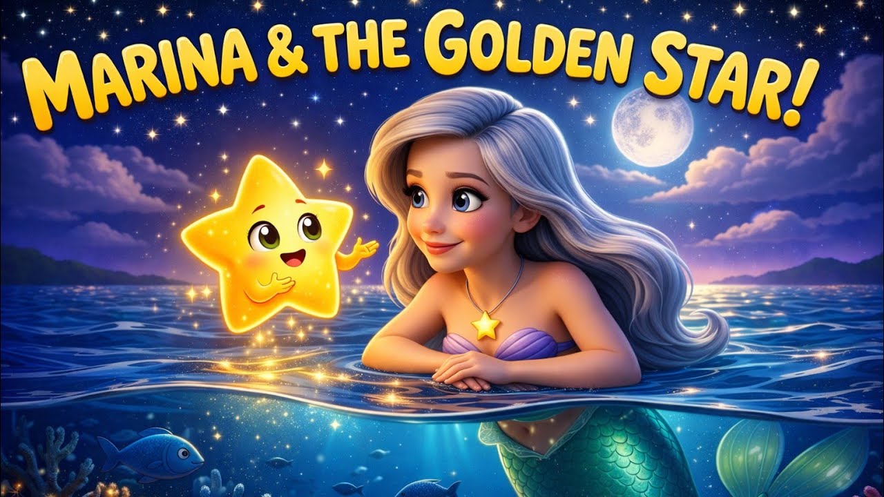 A Mermaid and a Talking Star | Magical Night Story