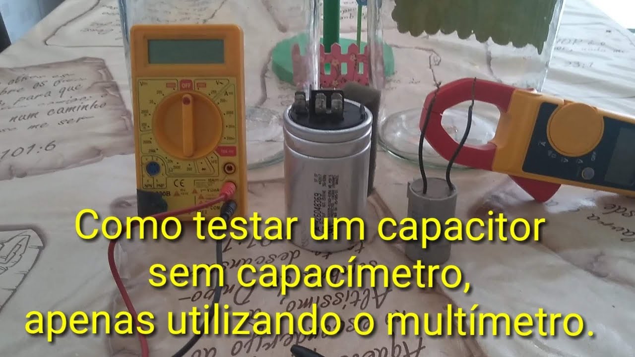 Como testar um capacitor sem capacímetro, utilizando apenas um multímetro.