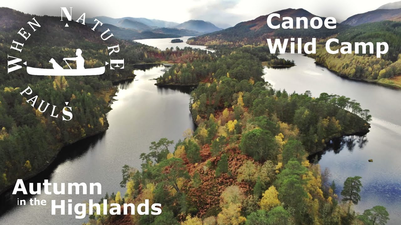 Autumnal Glen affric wild camp and canoe.