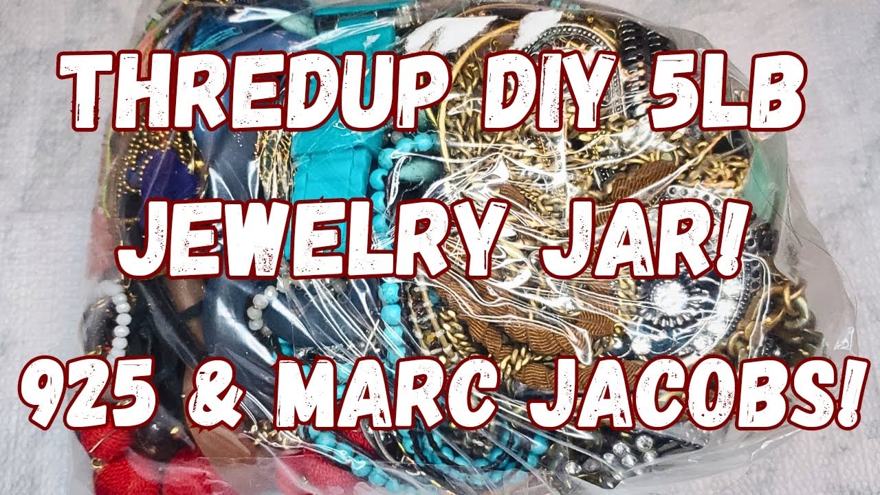 925 Silver & Marc Jacobs in my Thredup DIY 5lb Jewelry Jar Unboxing from GA
