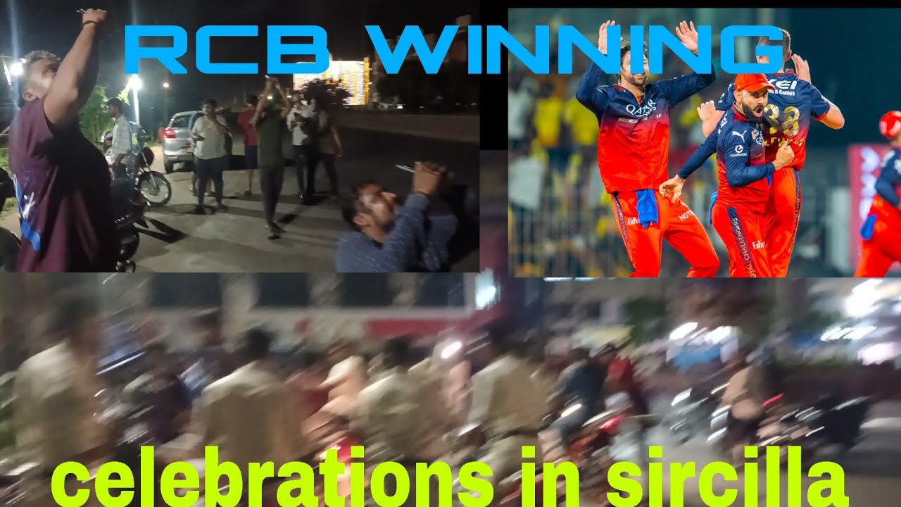 RCB winning celebrations in sircila