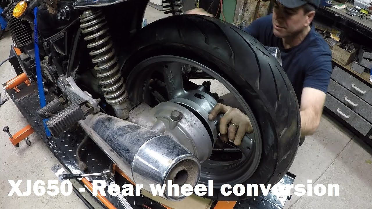 Yamaha XJ650 Part 5 Rear wheel conversion