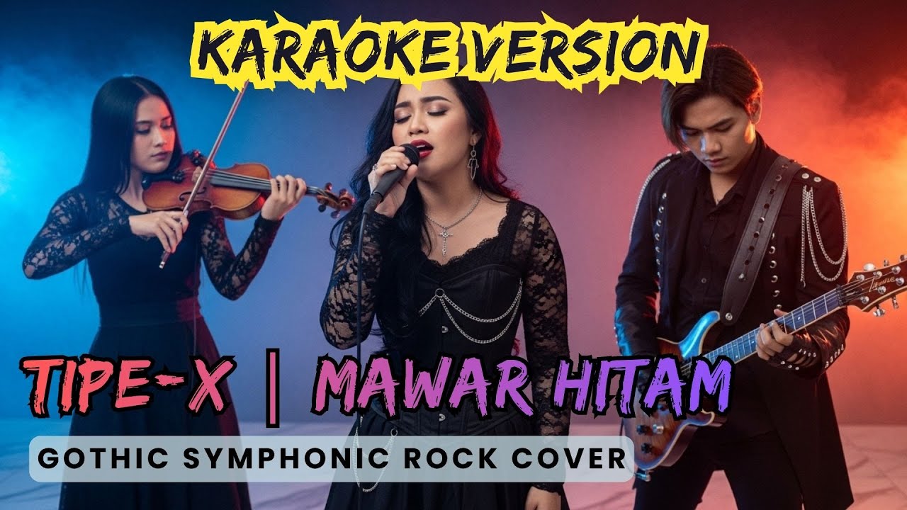 KARAOKE 🎤 Mawar Hitam 🎵 Versi Se-Epik Ini! 🔥 Gothic Rock Style | Tipe-X