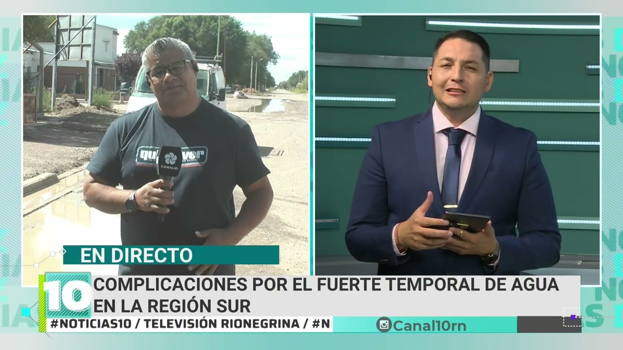 Complicaciones por el fuerte temporal de agua en la Región Sur