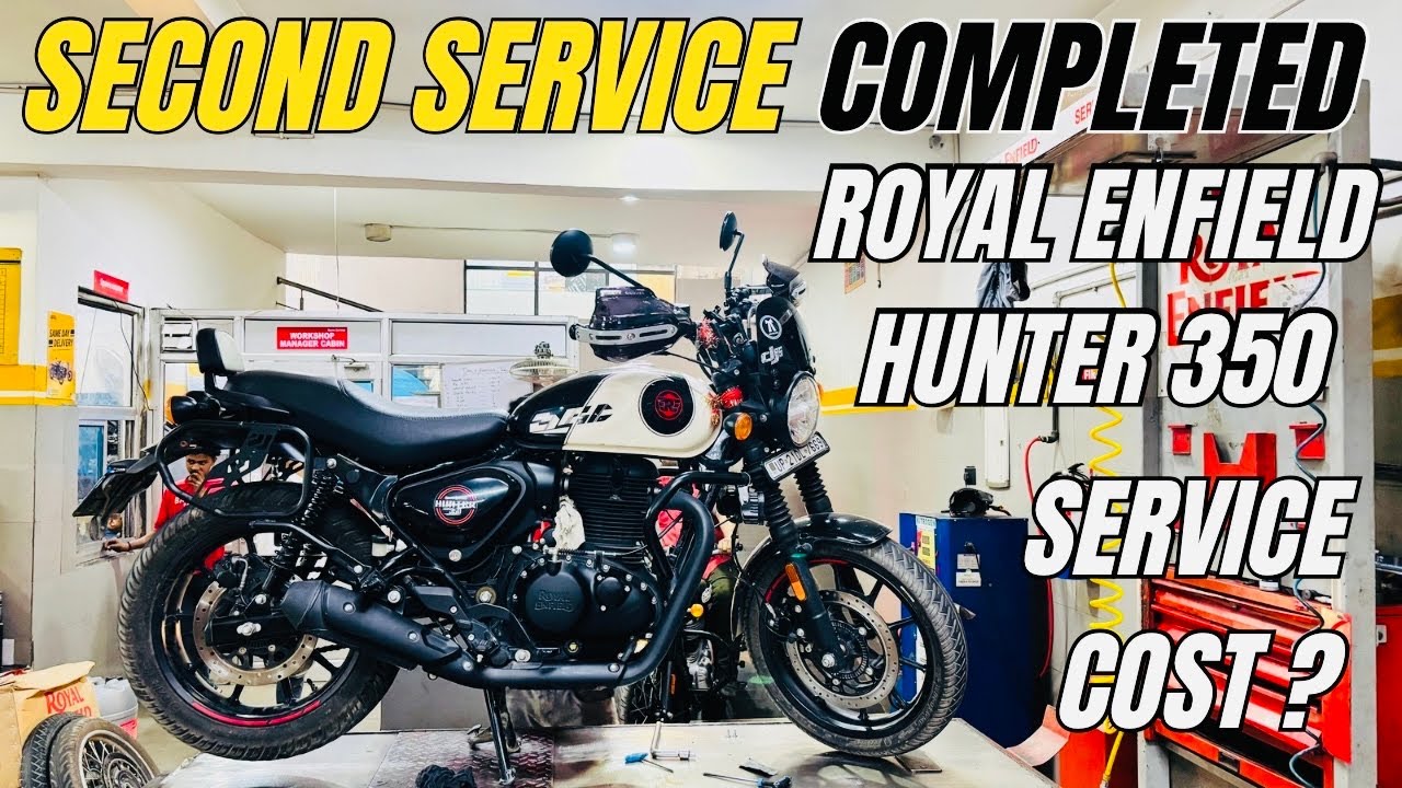 Second Service Completed and Service Cost Royal Enfield Hunter 350 Tokyo black 2025 