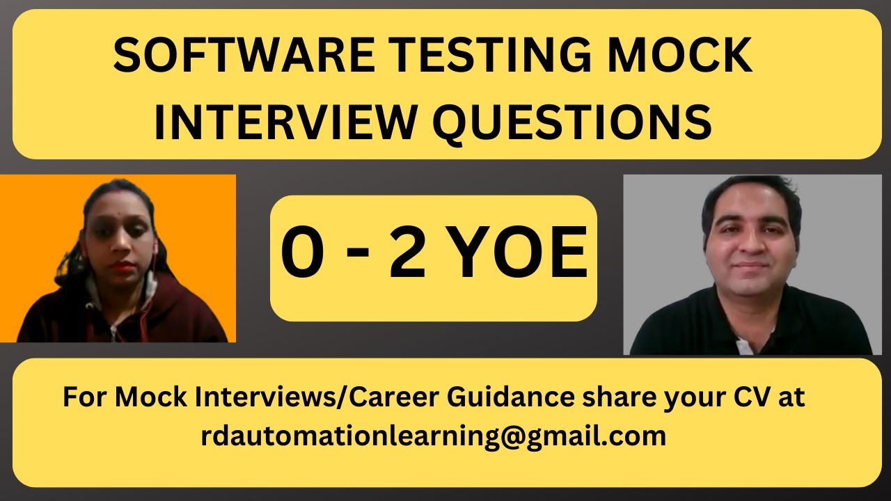 Manual Testing Interview For Freshers| Testing Interview Questions