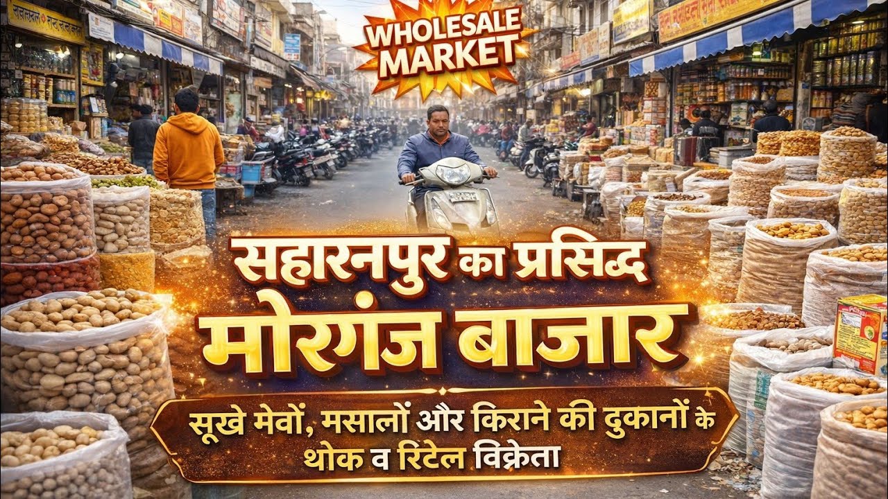 सहारनपुर का मोरगंज बाजार | Moriganj Saharanpur Market | Saste Dry Fruits and Wholesale masale Market