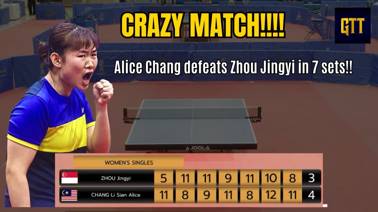 Epic match between Alice Chang and Zhou Jingyi in the SEA Regional Olympic Qualifications!!!