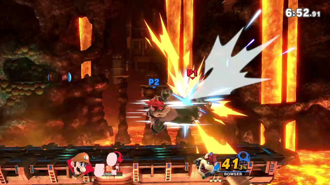 Luigi vs Bowser (luigi combos locos)