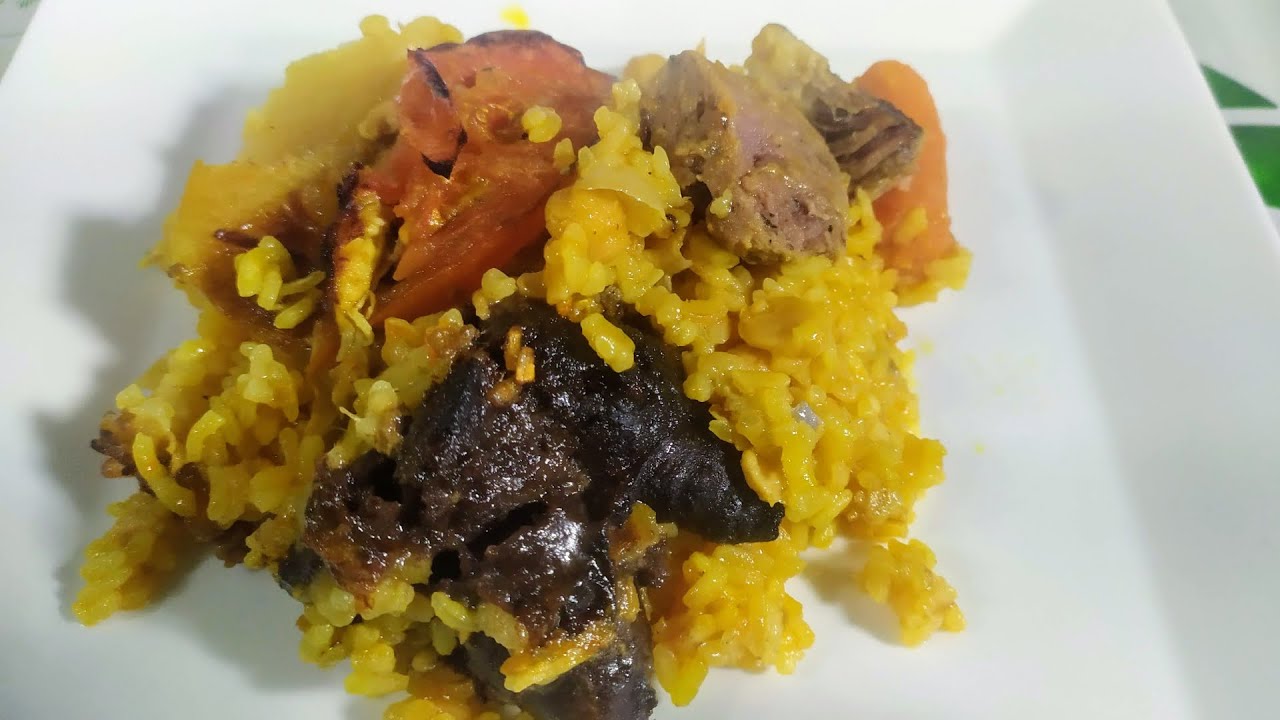 Arroz al horno con los restos del cocido