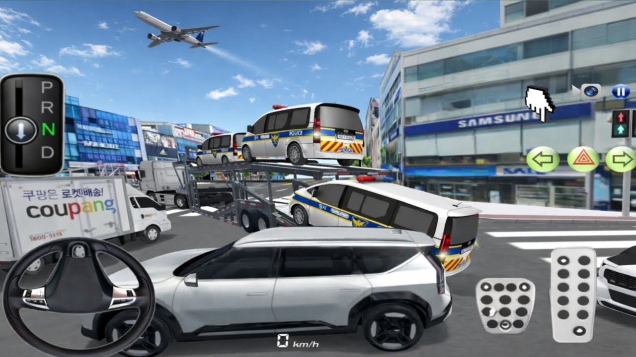 New Police Cars Transport To Car Service Centre - 3D Driving Class - Android Gameplay