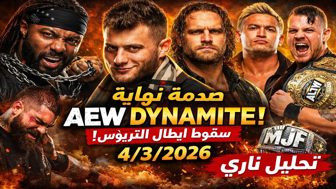 تحليل  AEW Dynamite 4/3/2026 | سقوط أبطال التريوس | ظهور مرعب لـ سويرف |أحداث نارية قبل Revolution