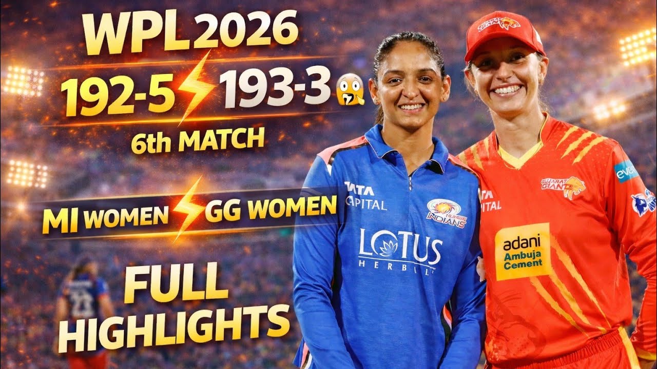 WPL 2026 | MI vs GG | MI vs GG WPL 2026 Highlights