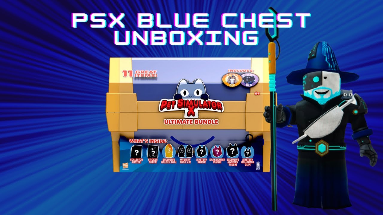 Unboxing of Pet Simulator X Blue Chest ultimate toy bundle