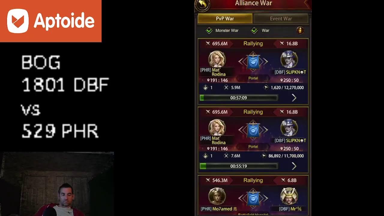 EVONY BOG 1801 vs s529 PHR