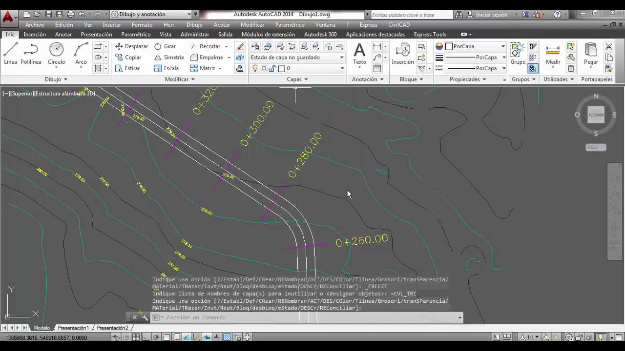 Tutorial paso a paso civilcad 2014 (curvas, triangulacion, secciones y reporte de volumen)