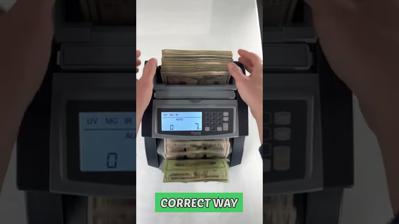 How To Insert Bills Into A Bill Counter Properly? #shorts