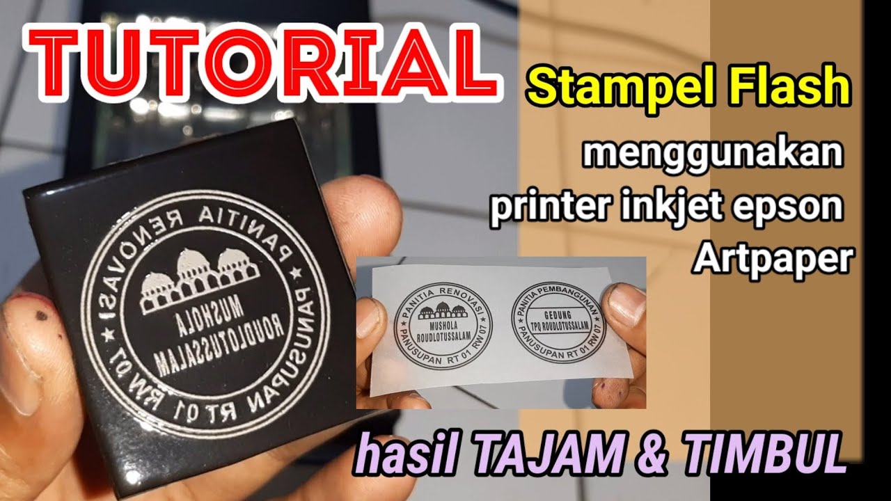 TRIK bikin stampel flash tajam dan timbul dengan printer inkjet art paper
