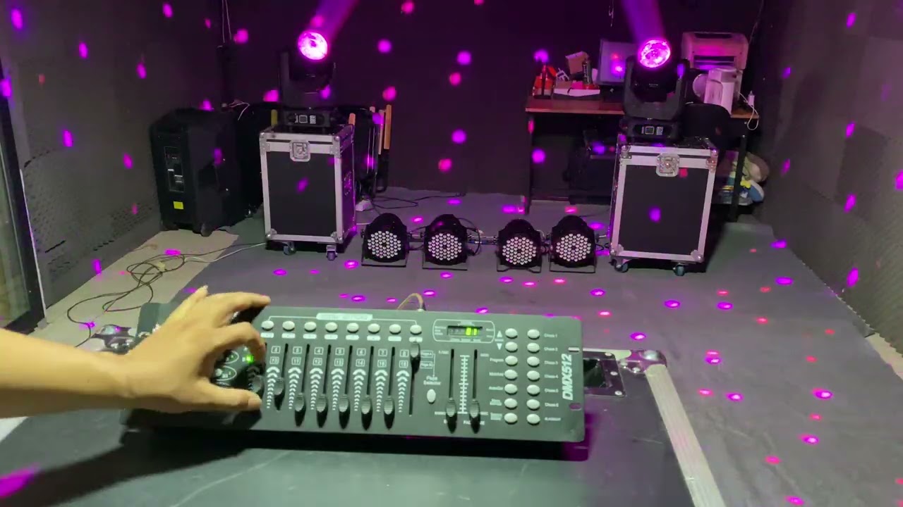 HƯỚNG DẪN SỬ DỤNG CÀI ĐẶT MIXER ĐÈN DMX 512.ĐIỀU KHIỂN ĐÈN BEAM 230-450 VÀ PAR LED.0975433351