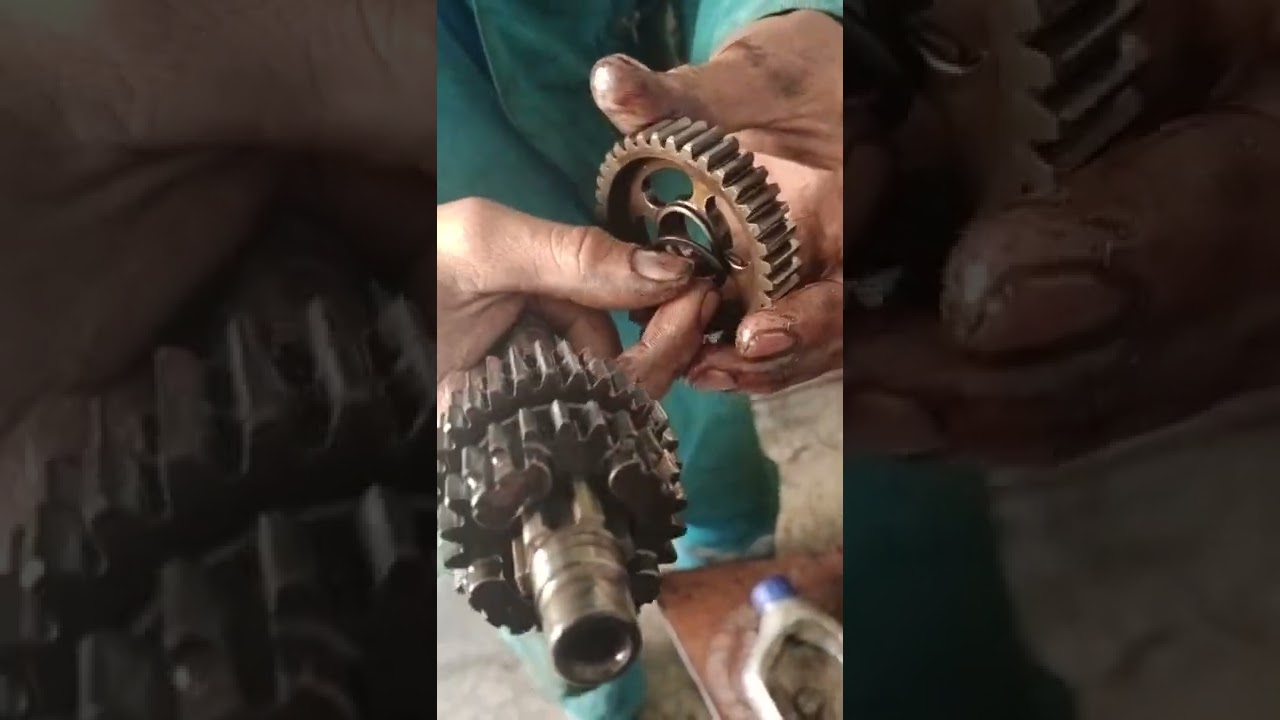 desarme de eje de salida moto cr5