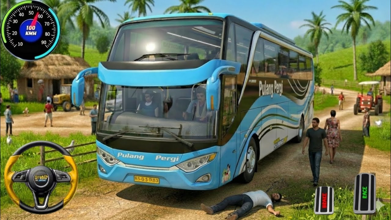 New heavy drive coach offroad game 2026 - real bus game bus driving 3d - luxury bus game play 