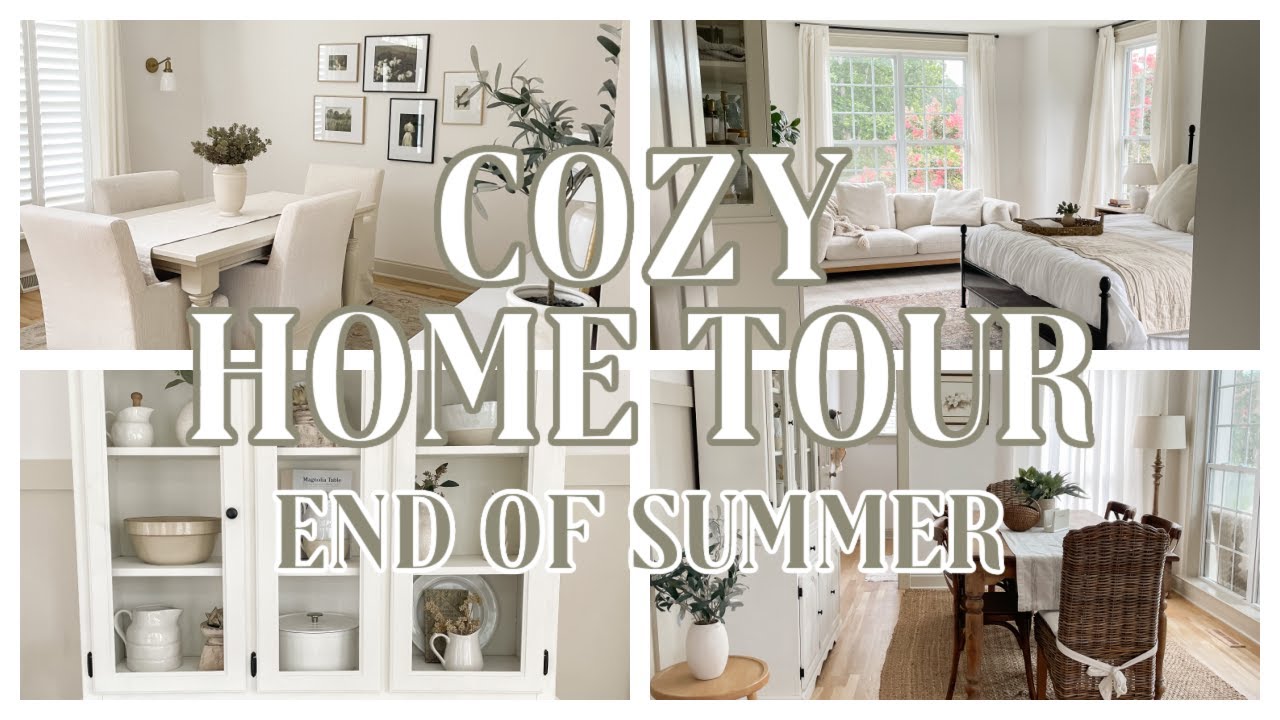 RELAXING END OF SUMMER HOME TOUR | FARMHOUSE STYLE, ANTIQUES, NEUTRAL DECOR | 2022 DECORATING IDEAS