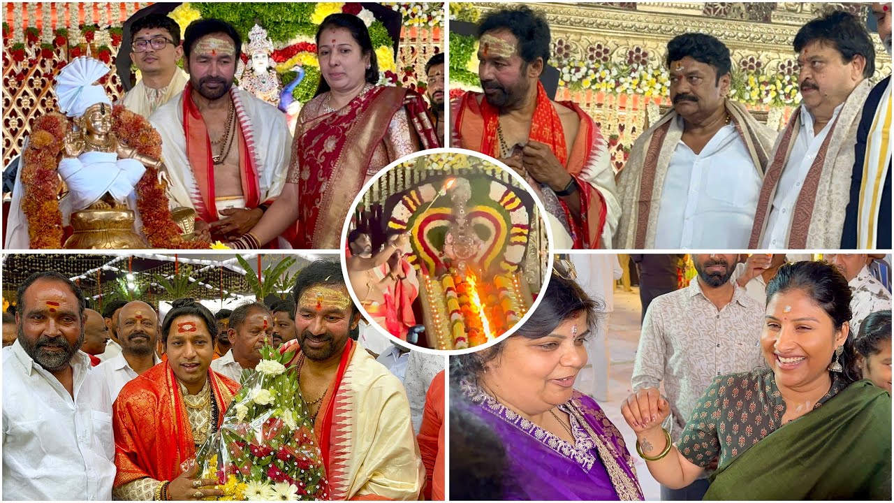 Union Minister Kishan Reddy Ayyappa Swamy Maha Padi Pooja 2025 || Singer Mangli | Eetala |Talasani