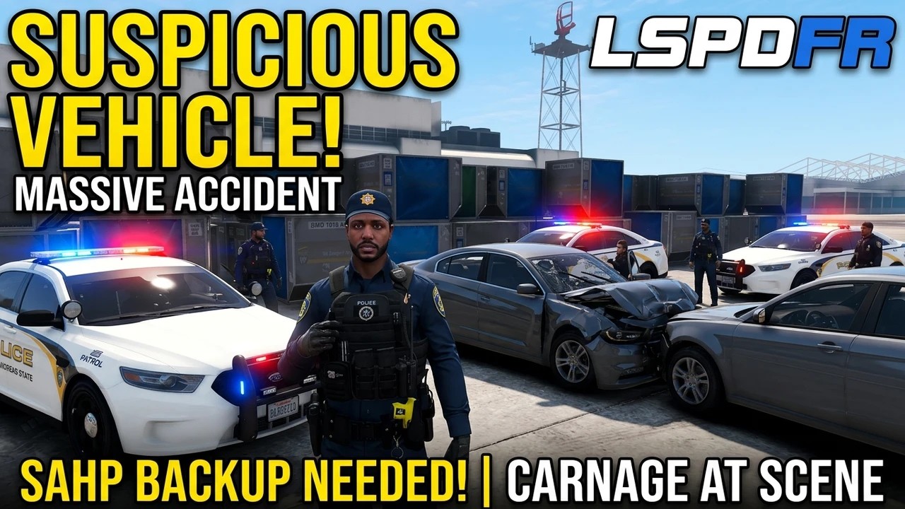 SAHP Patrol | Suspicious Vehicle | Traffic Accident | Traffic Stop Backup | LSPDFR | GTAV | GTA5