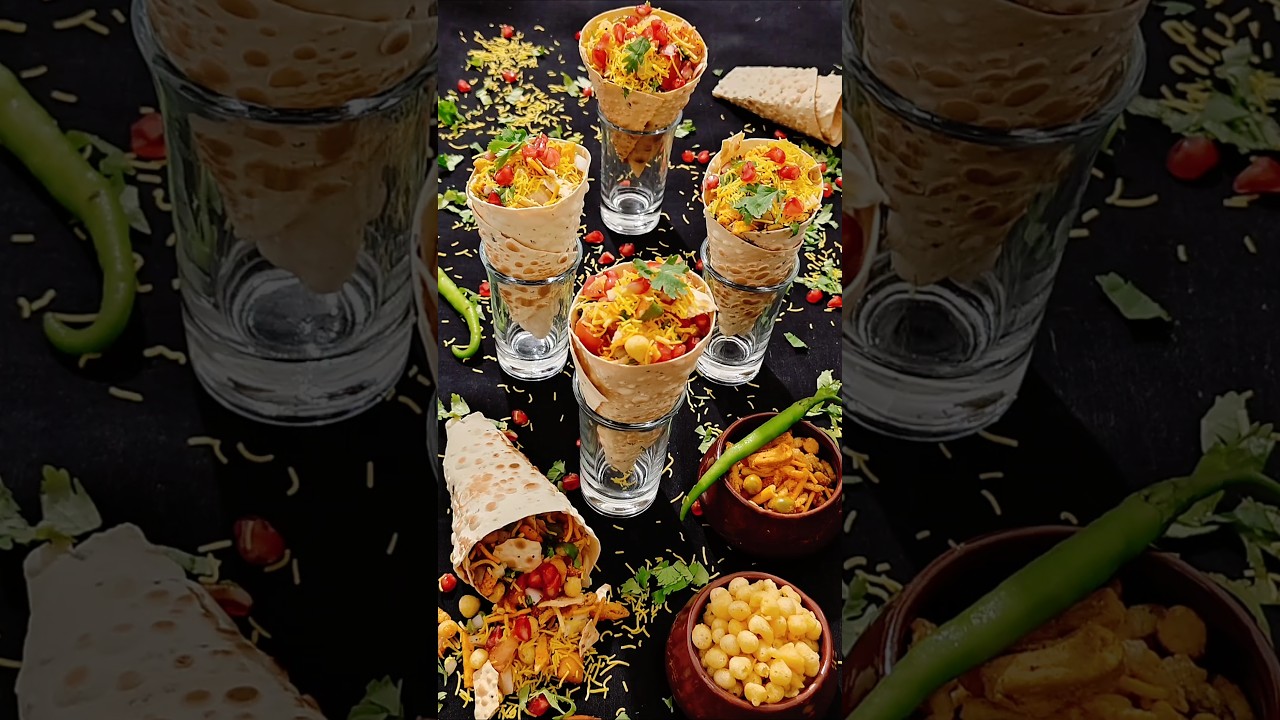 Chatpata Papad Cone / Papad Cone Chaat #shorts