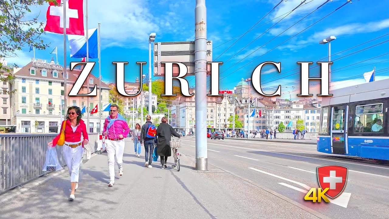 Switzerland Zurich 🇨🇭 Stroll through Shopping & Food Streets from Main Station to Münsterhof 4K