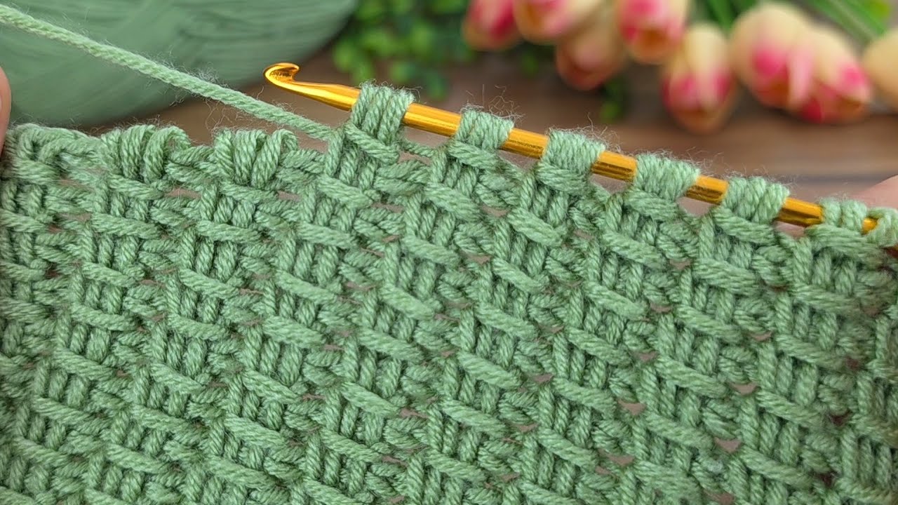 Tunisian crochet baby blanket  !! :)) 