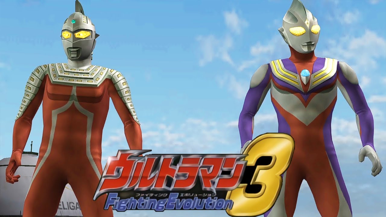 [PS2] Ultraman Fighting Evolution 3 - Tag Mode - Ultraseven and Ultraman Tiga (1080p 60FPS)