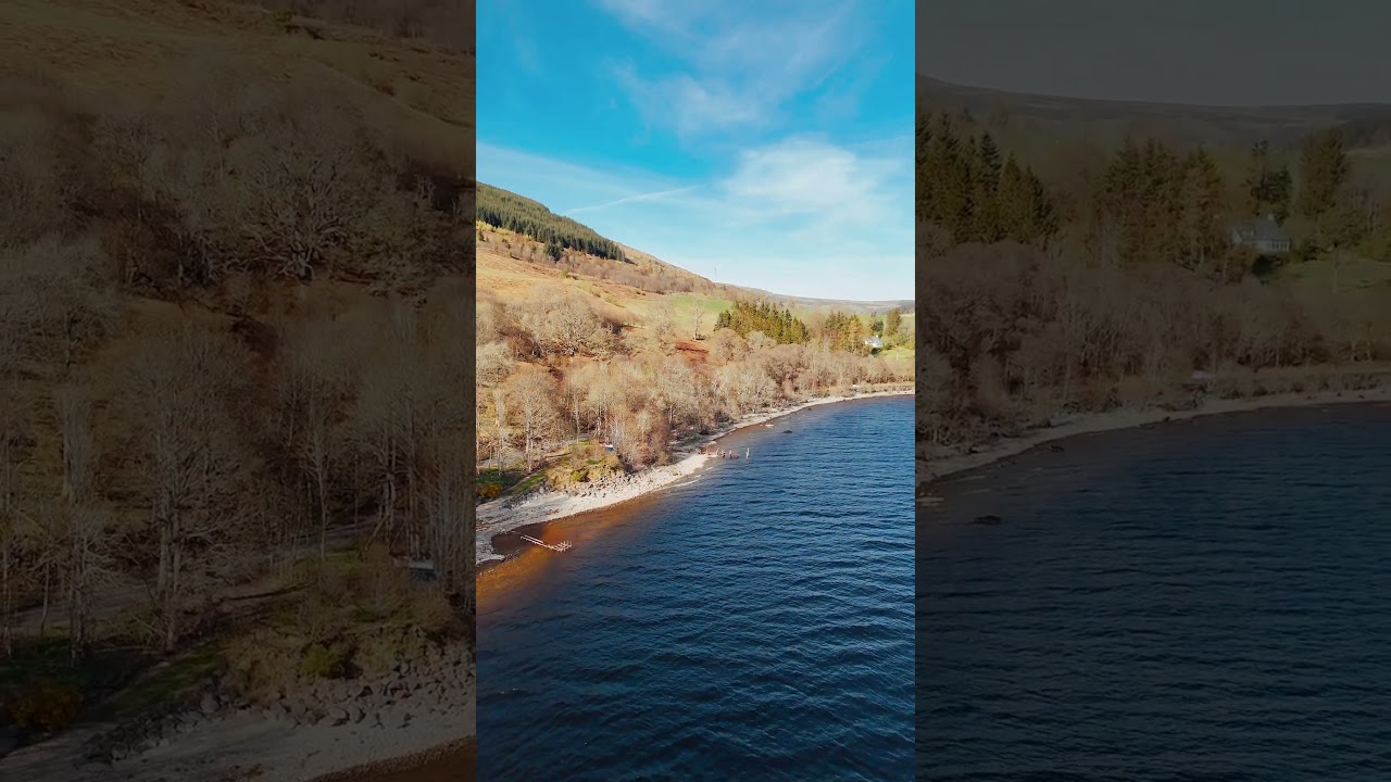 Epic drone one shot. Loch Tay. Scotland