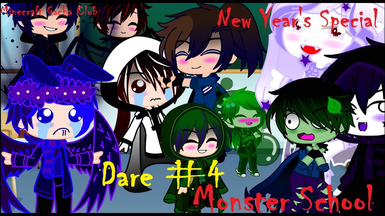 Dare 4 * Part 1 * / Monster School Minecraft / New Year Special / ( Gacha Club )