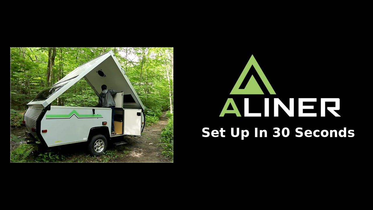 Aliner Setup In 30 Seconds  From Flat to A-Frame at the Campsite | A-Frame Camper Travel Trailer