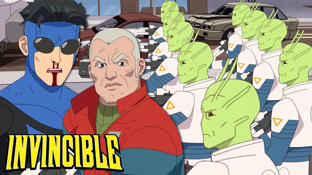 Invincible & The Guardians Fight The Flaxans Again | Invincible Season 4