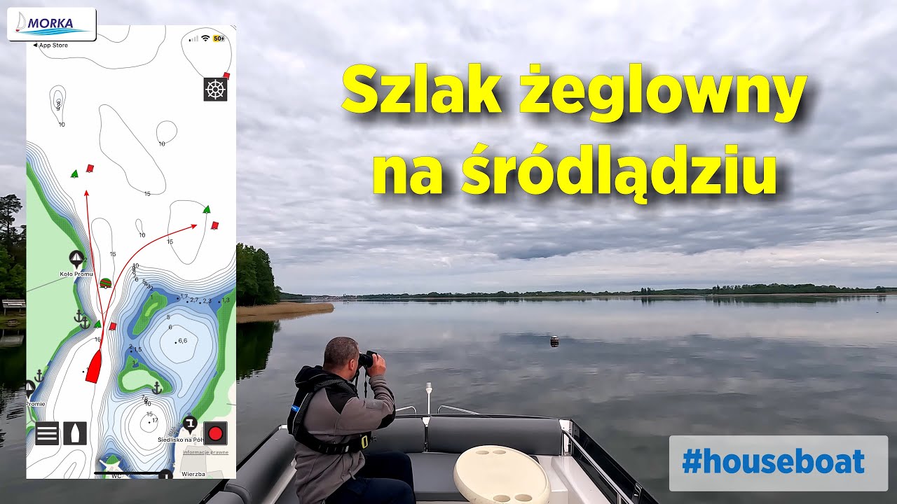 Oznakowanie szlaku żeglownego na wodach śr&oacute;dlądowych. #houseboat