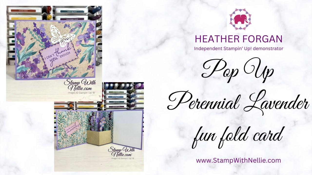 How to make a pop up planter card with Stampin' Up! Perennial Lavender suite