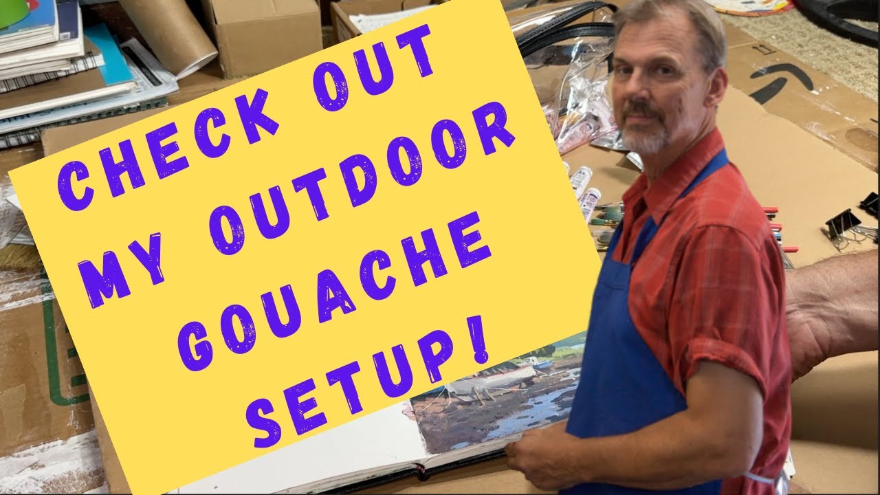 The Supplies and Setup I Use To Landscape Paint With Gouache