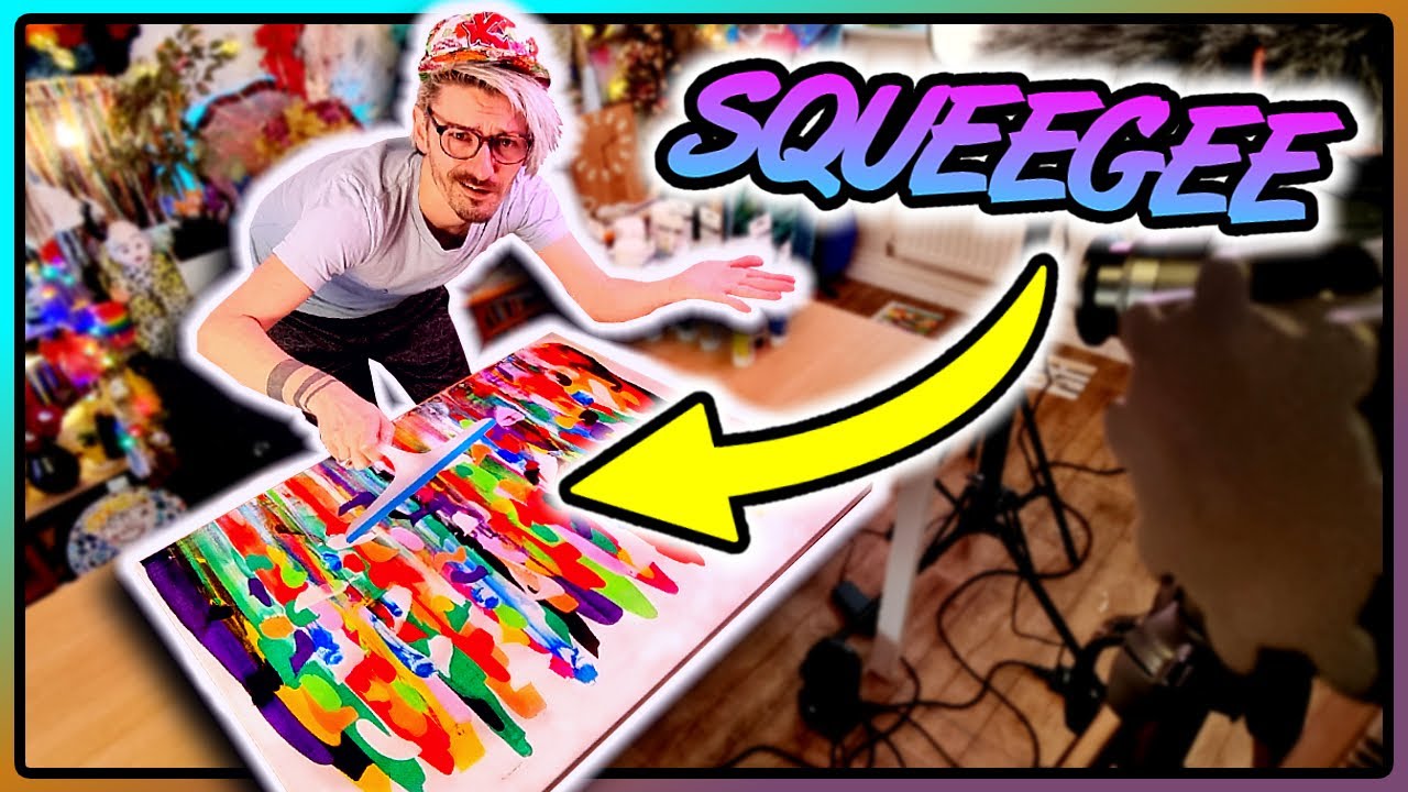 Lets Try Squeegee Painting! | How To Paint With A Squeegee