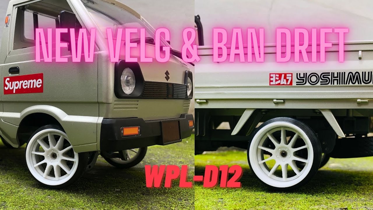 Ganti Velg dan Ban Drift WPL D12 - RC Pickup WPL D12