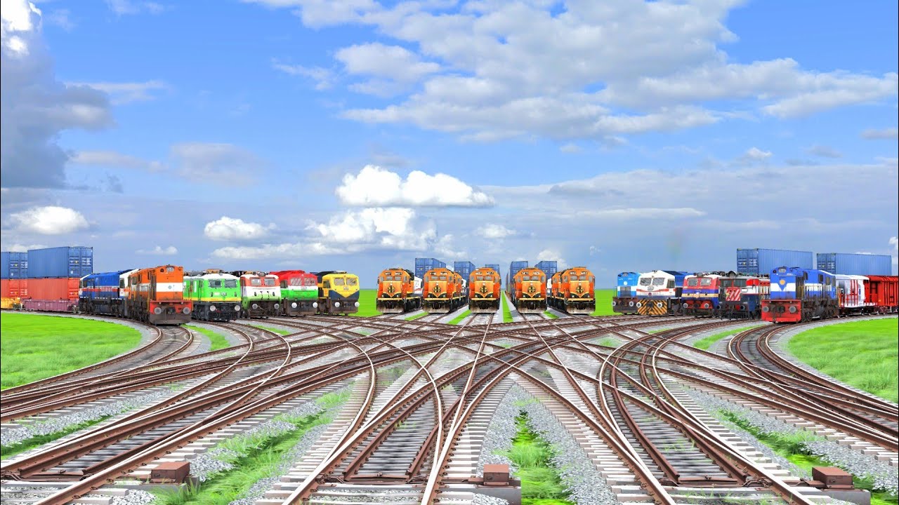 DIAMOND CROSSING AND RAILROAD CROSSING OF SEVEN TRAINS |Train Simulator
