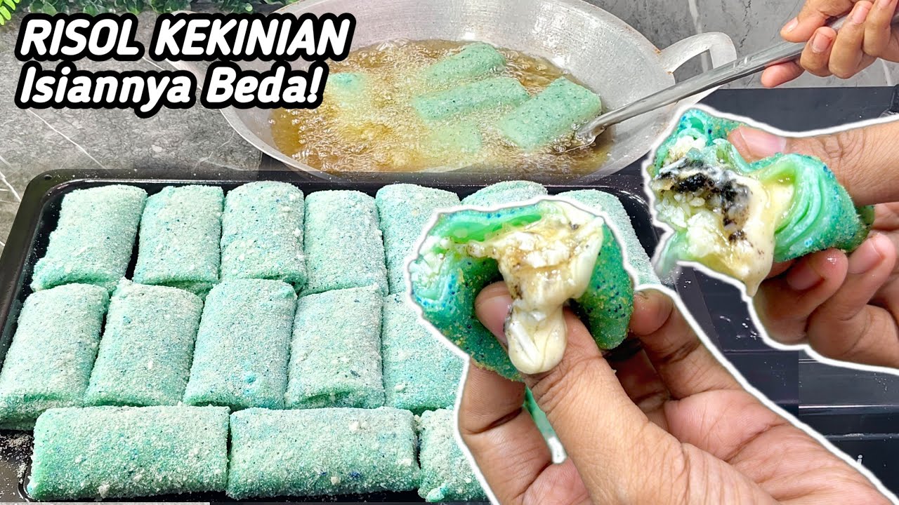 BELUM BANYAK YANG JUAL, RISOL ISI TIRAMISU, BISKUIT, KEJU, JAJANAN UNIK LAGI DIMINATI. 