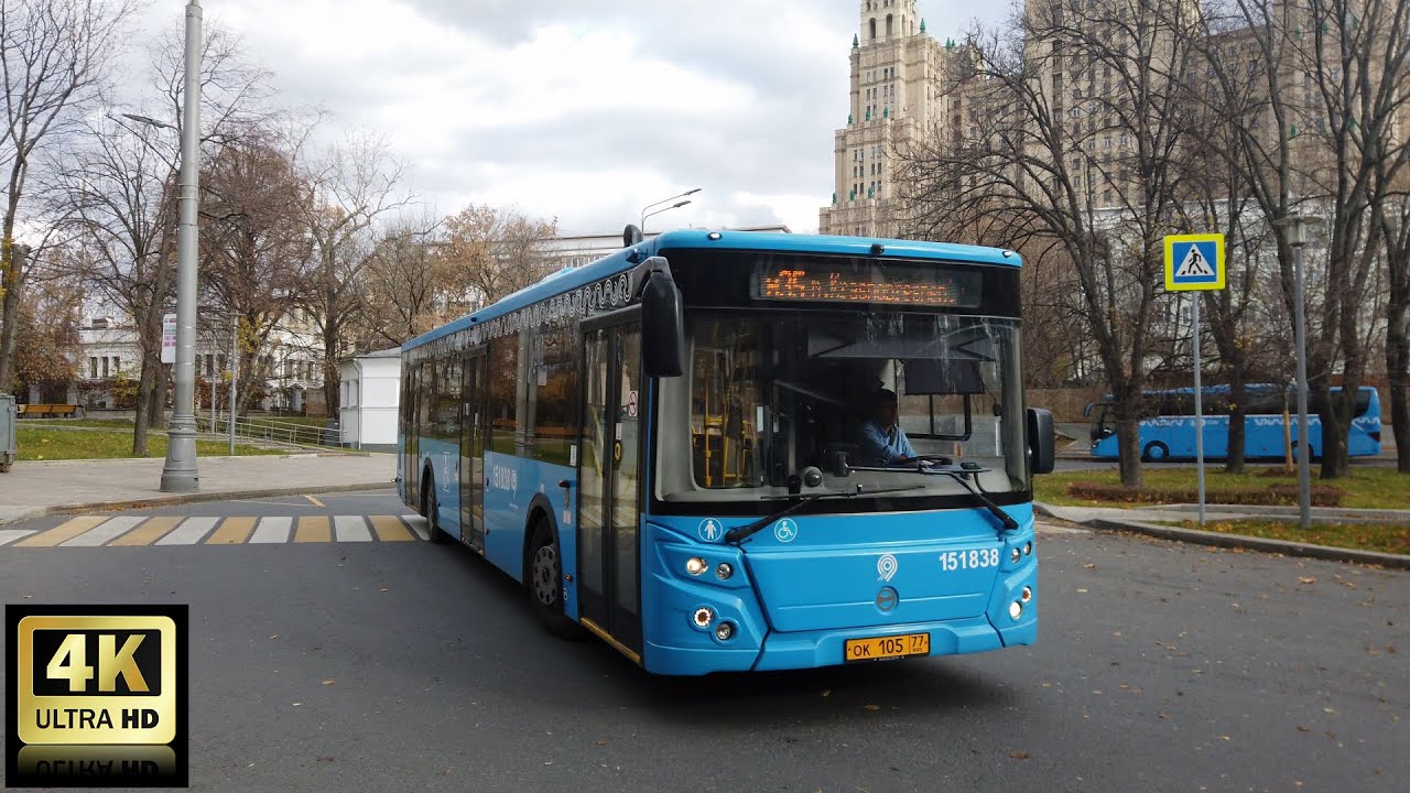 м35 маршрут автобуса. 22.10.2021 год. Москва.