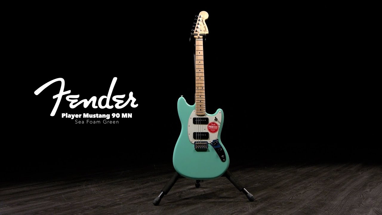 Fender Player Mustang 90 MN, Sea Foam Green | Gear4music demo