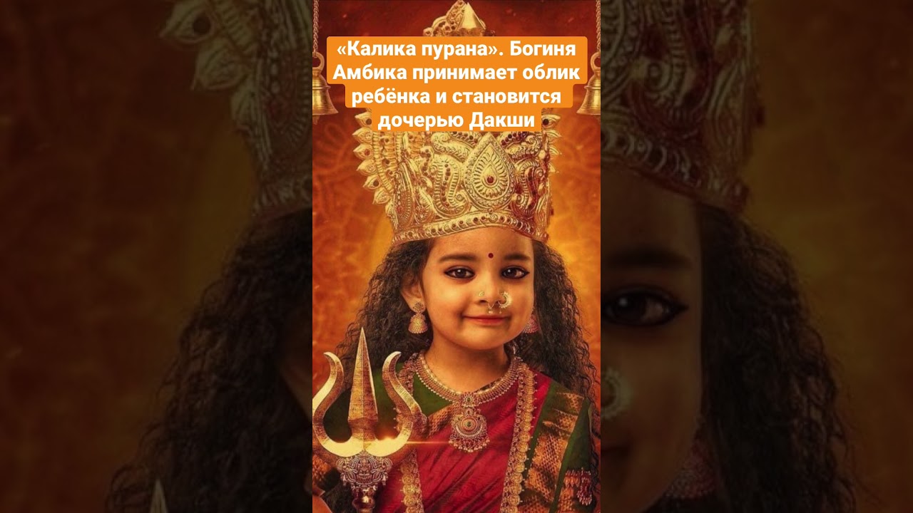 &laquo;Калика пурана&raquo;. Богиня Амбика принимает облик ребёнка и становится дочерью Дакши #shorts